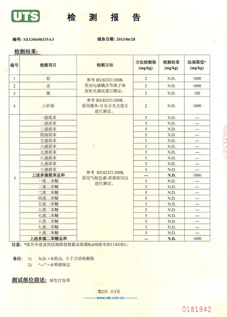 塑鋼打包帶檢測報告 塑鋼打包帶檢測報告