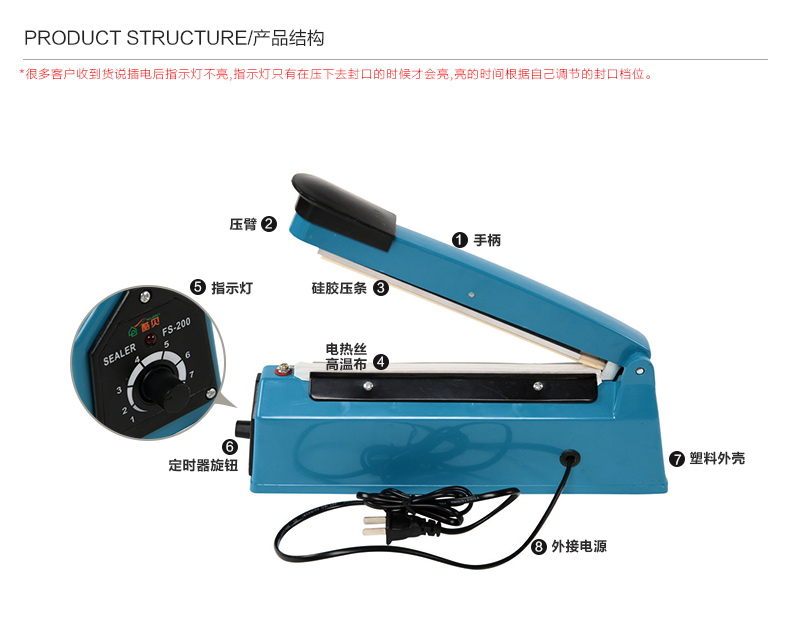 手壓封口機產(chǎn)品結(jié)構(gòu) 手壓封口機產(chǎn)品結(jié)構(gòu)